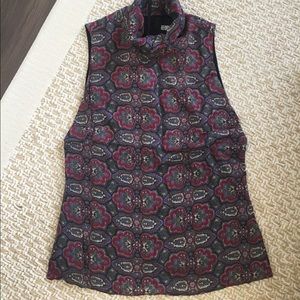 Reformation paisley sleeveless blouse